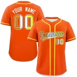 Custom Orange Maverique For Pride Month Classic Style Authentic Baseball Jersey