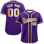 Custom Purple Maverique For Pride Month Classic Style Authentic Baseball Jersey