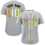 Custom Light Gray Maverique For Pride Month Classic Style Authentic Baseball Jersey