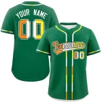 Custom Kelly Green Maverique For Pride Month Classic Style Authentic Baseball Jersey