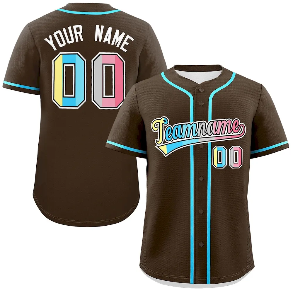Custom Light Pink Genderflux For Pride Month Classic Style Authentic Baseball Jersey