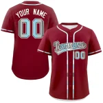 Custom Crimson Demiboy For Pride Month Classic Style Authentic Baseball Jersey