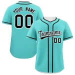 Custom Bright Green Black Personalized Classic Authentic Baseball Jersey