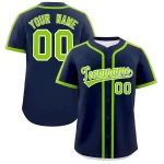 Custom Orange Neon Green Personalized Classic Authentic Baseball Jersey