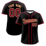 Custom Black Crimson Personalized Classic Authentic Baseball Jersey