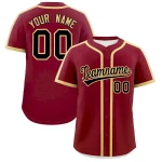 Custom Crimson Khaki Personalized Classic Authentic Baseball Jersey