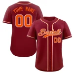Custom Crimson Orange-White Classic Style Authentic Baseball Jersey