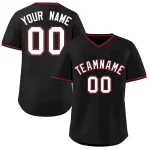 Custom Black Classic Style Personalized Authentic Pullover Baseball Jersey