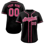 Custom Black Pink-Gray Classic Style Authentic Baseball Jersey