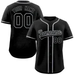 Custom Black Black-Grey Classic Style Authentic Baseball Jersey