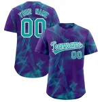 Custom Purple Fumes Graffiti Pattern Authentic Baseball Jersey