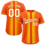 Custom Gold Orange Lapel Gradient Fashion Authentic Baseball Jersey