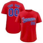 Custom Red Fine Sparkle Personalized Baseball Sports Uniform