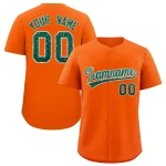 Custom Orange Fine Sparkle Personalized Baseball Sports Uniform