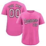 Custom Pink Fine Sparkle Personalized Baseball Sports Uniform