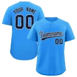 Custom Powder Blue Fine Sparkle Personalized Baseball Sports Uniform