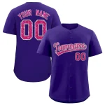 Custom Purple Fine Sparkle Personalized Baseball Sports Uniform