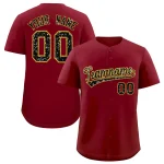 Custom Crimson Fine Sparkle Personalized Baseball Sports Uniform