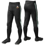 Custom Gray White Classic Fit Stretch Practice Knickers Baseball Pants