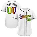 Custom White Purple Crew Neck Raglan Long Sleeve Performance T-Shirt