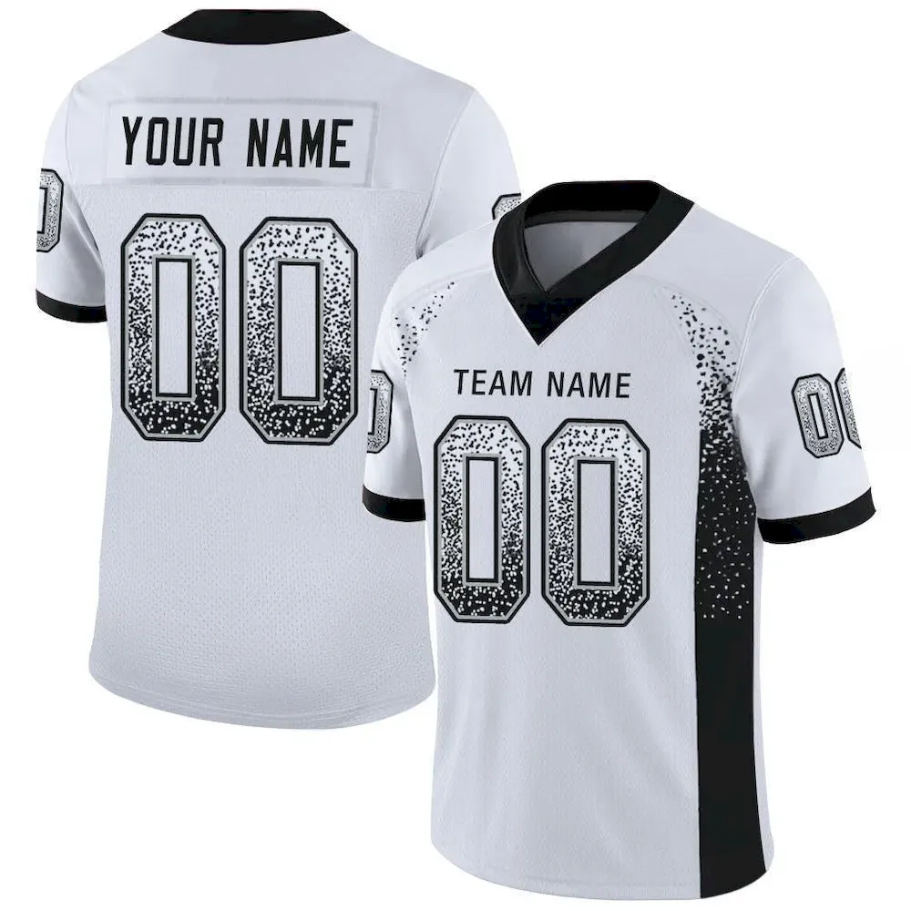 Custom Navy White White-Navy Gradient Fashion Outdoor Authentic Football Jersey
