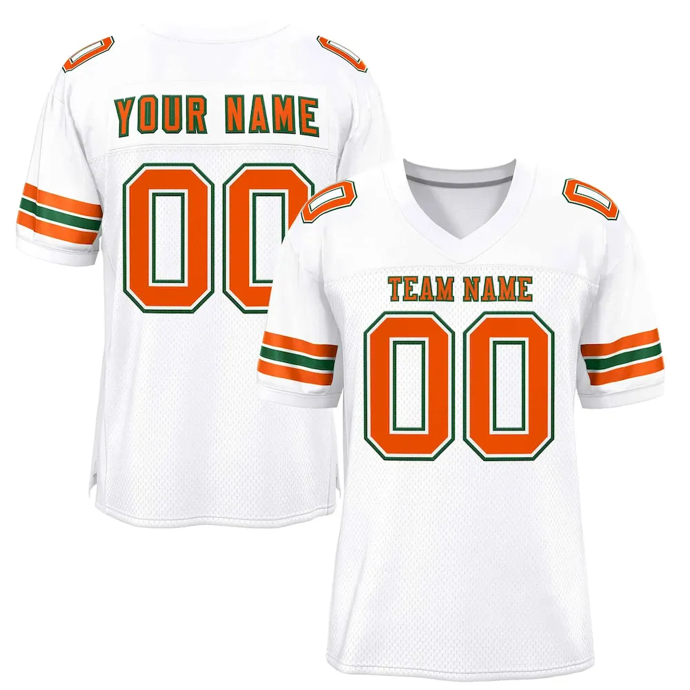 Custom White Navy-Old Gold Raglan Sleeves Personalized Side Pattern Authentic Football Jersey