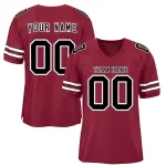 Custom Burgundy Black-White Classic Style Authentic Football Jersey