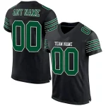 Custom Black Gotham Green-White Classic Style Mesh Authentic Football Jersey