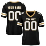 Custom White Purple-Old Gold Classic Style Mesh Authentic Football Jersey