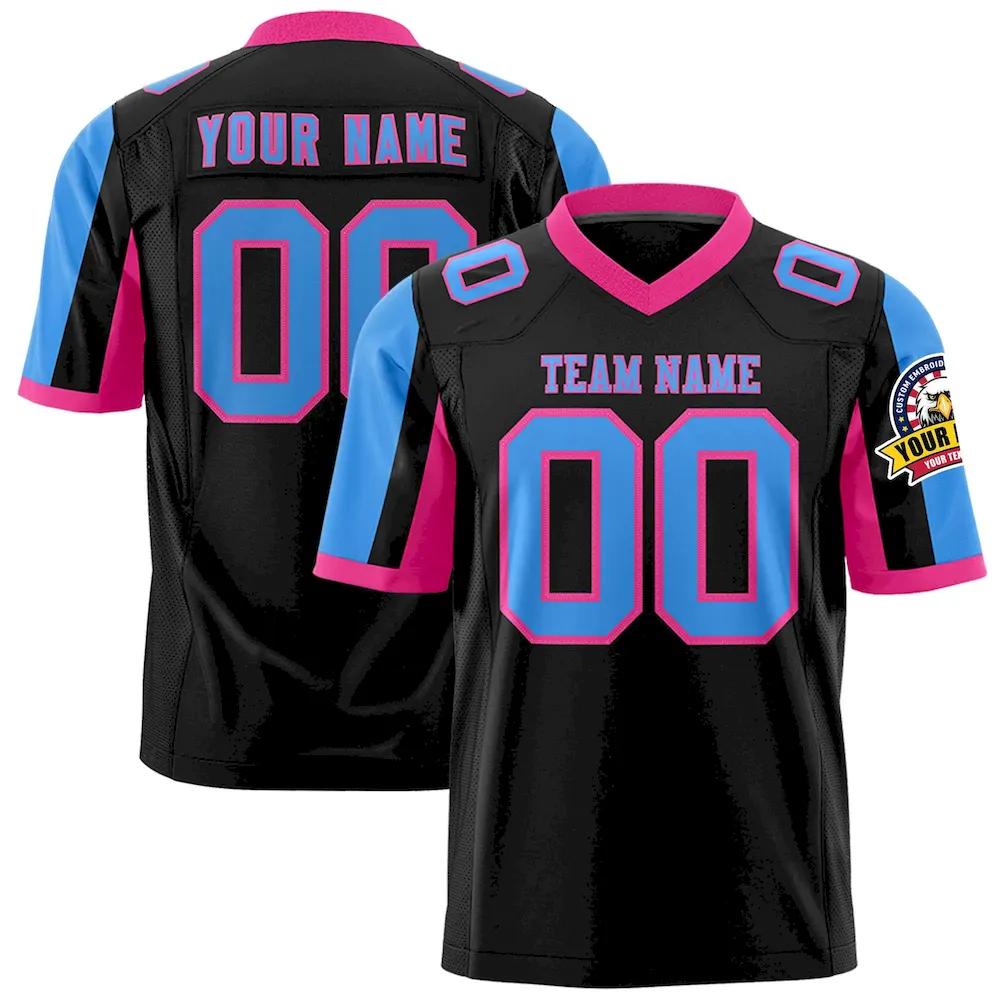 Custom Aqua White-Orange Personalized Classic Mesh Authentic Football Jersey