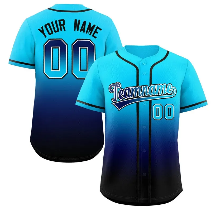 Custom Split Baseball Jersey Button Down Stitched Personalized Shirts for Adults/Boy