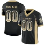Custom Navy White Personalized Shoulder Star Pattern Authentic Football Jersey