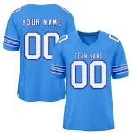 Custom Powder Blue White-Royal Classic Style Authentic Football Jersey