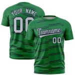 Custom Powder Blue White Personalized Tiger Stripe Graffiti Pattern Authentic Football Jersey