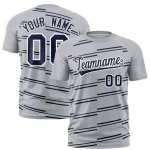 Custom Navy White-Gold Personalized Gradient Fashion Authentic Football Jersey