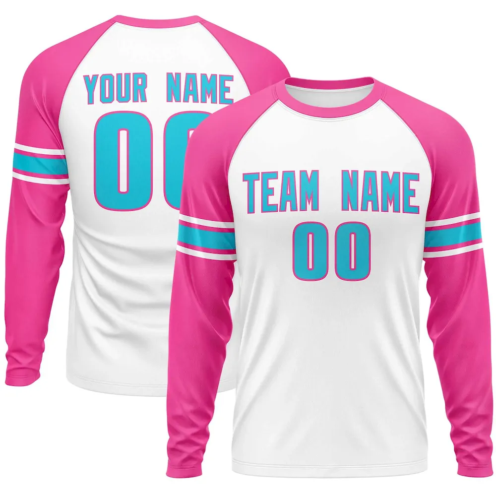 Custom Pink Varsity Full-Snap Color Block Letterman Jacket