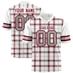 Custom Light Red Powder Blue Varsity Full-Snap Raglan Sleeves Letterman Baseball Jacket