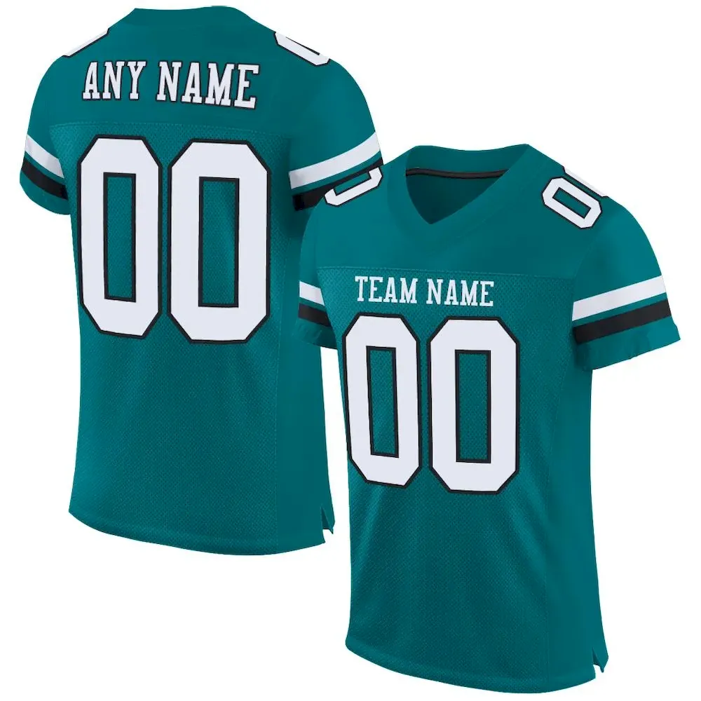 Custom Scarlet White-Black Classic Style Mesh Authentic Football Jersey