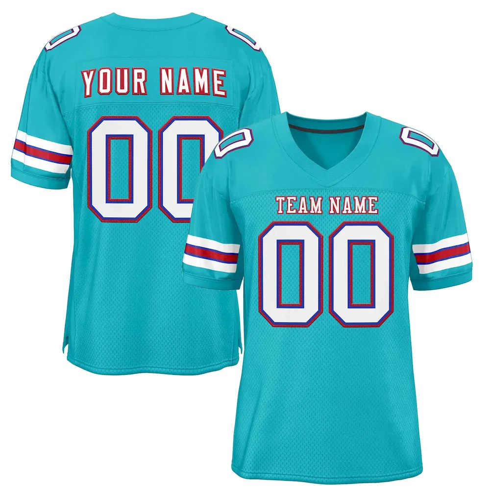 Custom Powder Blue Pink-Gold Crew Neck Personalized Raglan Long Sleeve Performance T-Shirt