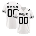 Custom Powder Blue White Retro Personalized Sleeve Line Authentic Football Jersey