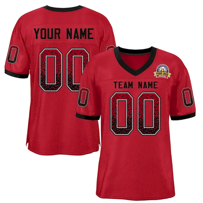 Custom Navy Red-Gold Varsity Full-Snap Authentic Raglan Sleeves Letterman Bomber Jacket