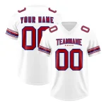 Custom White Red Retro Personalized Sleeve Line Authentic Football Jersey