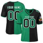 Custom Navy Khaki Personalized Split Two Tone Design Authentic Football Jersey