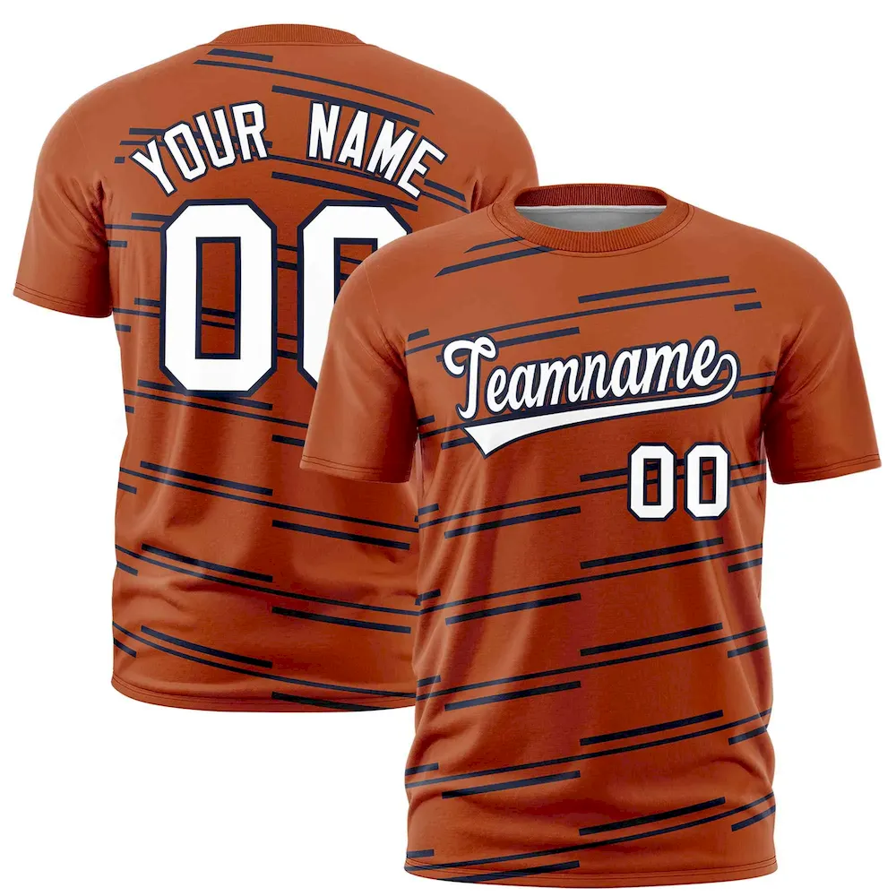 Custom Texas Orange Green Personalized Slanting Line Graffiti Pattern Performance T-Shirt
