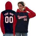 Custom Navy White-Gold Raglan Sleeves Pullover Personalized Team Sweatshirt Hoodie