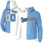 Custom Green White White-Black Split Fashion Stitched Sportwear Pullover Hoodie