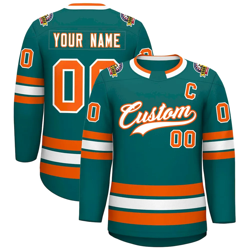 Custom Crimson Gold Crimson-White Classic Style Hockey Jersey