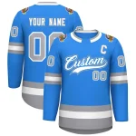 Custom Aqua Pink-White Classic Style Hockey Jersey