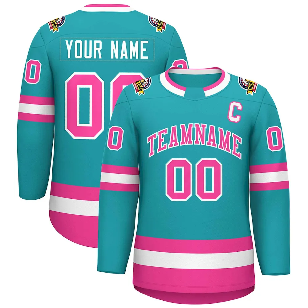 Custom Black White Black-Gray Classic Style Hockey Jersey