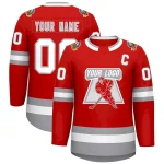 Custom Orange Royal-White Classic Style Hockey Jersey